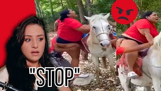 Obese Woman Tries To Ride A Horse amp MORE  Raleigh Reacts [upl. by Ahsoek]