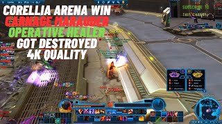 SWTOR  PVP Corellia Arena Win Carnage Marauder Operative Healer got destroyed [upl. by Tace]