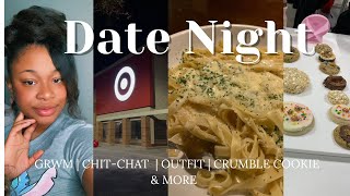 DATE NIGHT VLOG  KINDA NERVOUS  GRWM  CHITCHAT  TARGET  CRUMBL COOKIE amp More [upl. by Ettolrahs]