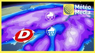 Première tempête hivernale de lannée mardimercredi avec cocktail météo et forts vents [upl. by Sephira]