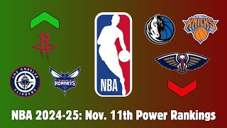 NBA 202425 November 11th Power Rankings [upl. by Siro258]