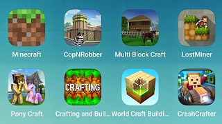 Minecraft CopNRobber Multi Block Craft LostMiner Pony Craft Crafting and Building World Craft [upl. by Assenaj]