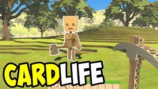 ENTIRE WORLD MADE of CARDBOARD  CardLife Gameplay  Openworld Crafting Survival Sandbox [upl. by Anidene]