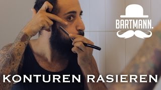 Konturen rasieren amp trimmen  HowTo by BARTMANN [upl. by Haland]