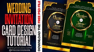 How To Create A Wedding Design In Photoshop  FREE PSD File [upl. by Ociral26]