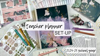 202425 TEACHER PLANNER SETUP  EC teacher lesson planner  all new supplies for a new year 📎 [upl. by Enasus36]