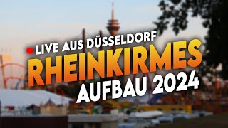 Aufbau RHEINKIRMES DÜSSELDORF 2024  Rundgang über die Kirmes  Livestream [upl. by Eladnek]