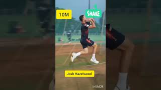 Josh Hazelwood Wonderful bowling action shorts cricketwithvishal [upl. by Absa698]