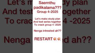 RESTART SERIES 💥tnpsc group4 studyplan restart group4result cv [upl. by Ynnoj]