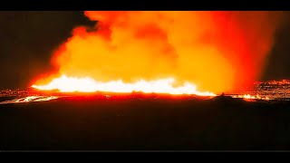 Iceland volcano eruption with sound [upl. by Fredric]