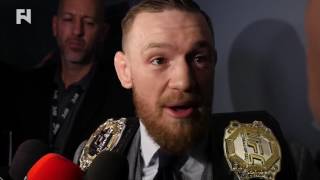 UFC 205 Conor McGregor PostFight Scrum  Calls for Ownership Stake in UFC [upl. by Assiral]