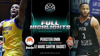 Peristeri bwin v Le Mans Sarthe Basket  Full Game Highlights  BasketballCL 202324 [upl. by Sharl]