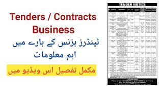 tenders amp contracts in Pakistan  Government amp Private Contracts [upl. by Odlamur546]