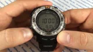 Как настроить наручные часы Casio ProTrek PRG2601E  видео WatchForumRU [upl. by Jempty]