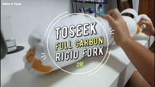 TOSEEK Full Carbon Rigid Fork 29er Unboxing and Overview [upl. by Enilrek]