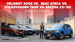 Comparativa Volkswagen Taos vs Mazda CX30 Peugeot 2008 y SEAT Ateca duelo de SUV compactos [upl. by Yerkovich16]