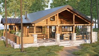 Exploring a Cozy Log Cabin in the Woods OffGrid Cabin [upl. by Ahsikam]