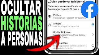 🔴COMO OCULTAR HISTORIAS EN FACEBOOK 2022ocultar historias de facebook a una persona ❤ [upl. by Annid]