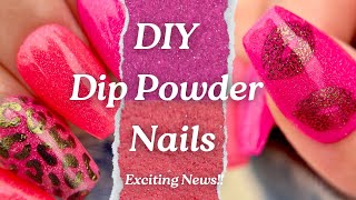 Simple Dip Powder Nails  Easy Nail Art  DIY Nails At Home  First Impression  Nail Tutorial [upl. by Shimkus453]