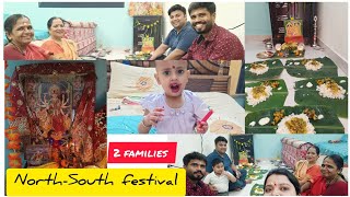 2 states family vlog North South Festival Celebration 🎊🎉 north south navratri hindufestival [upl. by Netniuq]