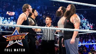 FULL MATCH Roman Reigns amp Dean Ambrose vs The Wyatt Family SummerSlam 2015 [upl. by Fleisher]