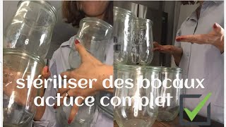 Stériliser des bocaux en verre pleins 🧐  la technique express [upl. by Daveta]