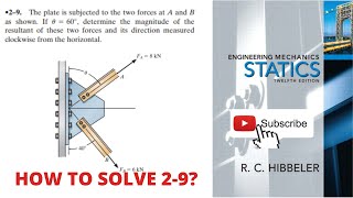 29 hibbeler statics chapter 2  hibbeler 12th  hibbeler [upl. by Gorga338]