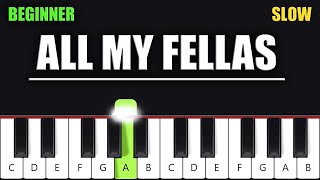 how to play quotALL MY FELLASquot on piano BEGINNER [upl. by Haily]