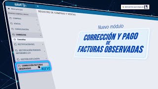 Spot Nuevo Módulo de “Corrección y Pago de Facturas Observadas en el RCV” [upl. by Peddada738]