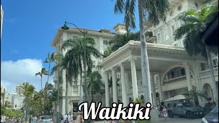 Drive from Hilton Hawaiian Village to Waikiki Beach  Hawaii ✰ [upl. by Shepard]