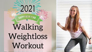 WALKING INTO 2021  Indoor Walking Weight Loss Workout  Beginner friendly [upl. by Siskind926]