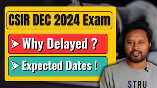 CSIR NET Dec 2024 Delayed  Expected Exam Dates amp Reasons  All Bout Chemistry  csirnet delayed [upl. by Sweet664]