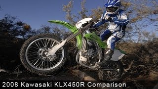 2008 Kawasaki KLX450R Comparison  MotoUSA [upl. by Chatwin]