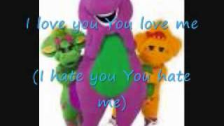 Barney quotI love youquot lyrics remix [upl. by Ainoyek]