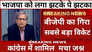 बीजेपी के कद्दावर नेता ने पार्टी को कहा अलविदा कांग्रेस में हुए शमिल भाजपा को लगा जबरदस्त झटका [upl. by Ahsenak]