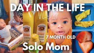 24 hours W my 7 MONTH OLD BABY VLOG DITL Solo Mom First time mom vlog [upl. by Elohcan]