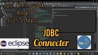 How to Connect JDBC to MySQL Database in Eclipse java By User registration  Latest Version Eclipse [upl. by Gentry122]