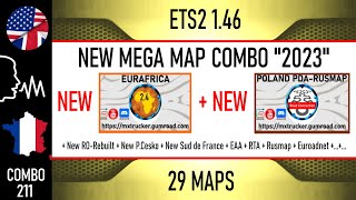 211  ETS2 146 MEGA MAP COMBO NEW EURAFRICA 24  NEW RC POLAND RUSMAP [upl. by Zarger]