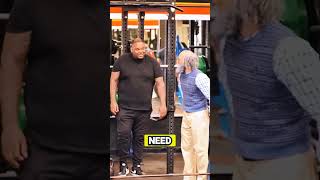 Old Man Powerlifter At Gold anatoly gymprank gym anatolygym funny prank [upl. by Acimaj]