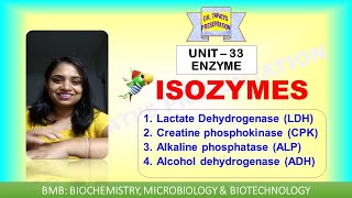 Isozymes or Isoenzymes  Regulation of Enzyme  LDH CPK ALP amp ADH  Enzyme 33 [upl. by Muldon]