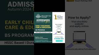 Aiou BS admission autumn 2024 aiouadmission2024 aioustudent ytshorts trendingreels news [upl. by Martainn]