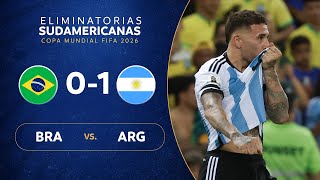 BRASIL vs ARGENTINA 01  RESUMEN  ELIMINATORIAS SUDAMERICANAS  FECHA 6 [upl. by Tadeo]