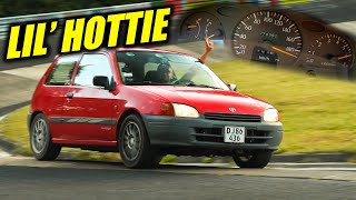 Toyota Starlet vs eBay Turbo amp No Oil Cooler  Nürburgring [upl. by Tillio]