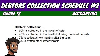 Debtors Collection Schedule 2 Grade 12 Accounting [upl. by Saxela]