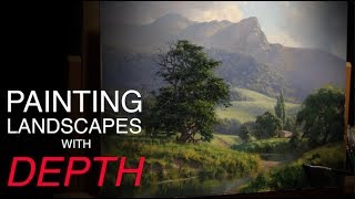 How to paint LANDSCAPES with DEPTH  Atmospheric PERSPECTIVE [upl. by Itnahs689]