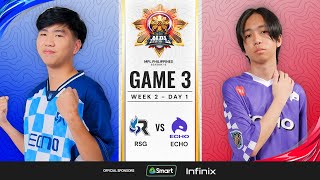 MPL PH S13  W2D1  RSG vs ECHO  GAME 3 [upl. by Namreg846]