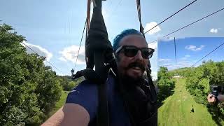 Zip line adventure over Branson Missouri with Melanincoasternetwork [upl. by Orimlede61]