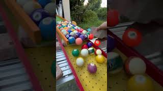 Rain gutter billiard balls The worlds most relaxing wooden marble run asmr☆asmr [upl. by Arand]