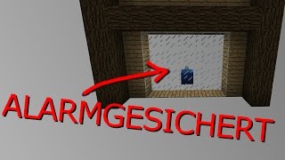 ALARMGESICHERTE GLASWAND  ohne CommandBlock  Tutorial amp Redstone erklärt [upl. by Nnaarat]