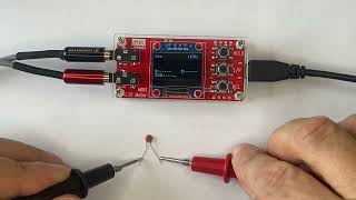 Measuring capacitors throughhole with M181 LCR meter [upl. by Lail]